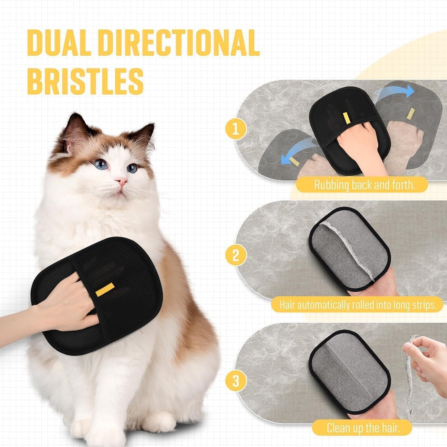 Pet Hair Removal Gloves_No Mess, No Stress